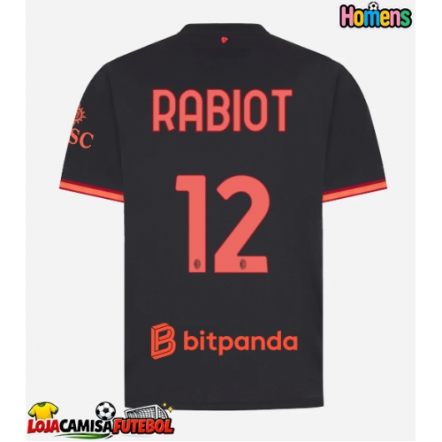 Camisa de Futebol AC Milan Adrien Rabiot #12 Equipamento Alternativo 2026-27 Manga Curta